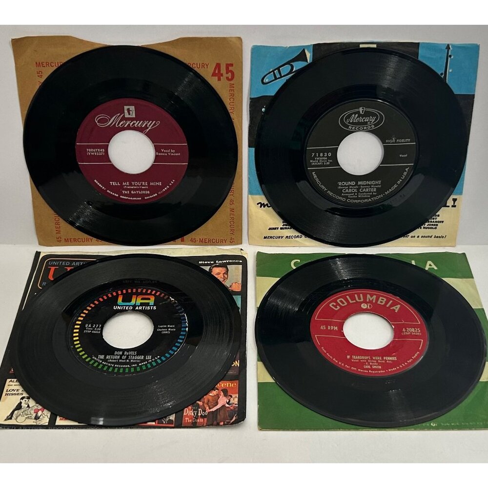 Lot / 21 Vintage Vinyl Records 45 RPM Assorted Labels Dot Mercury Capital & More - Picture 3 of 10